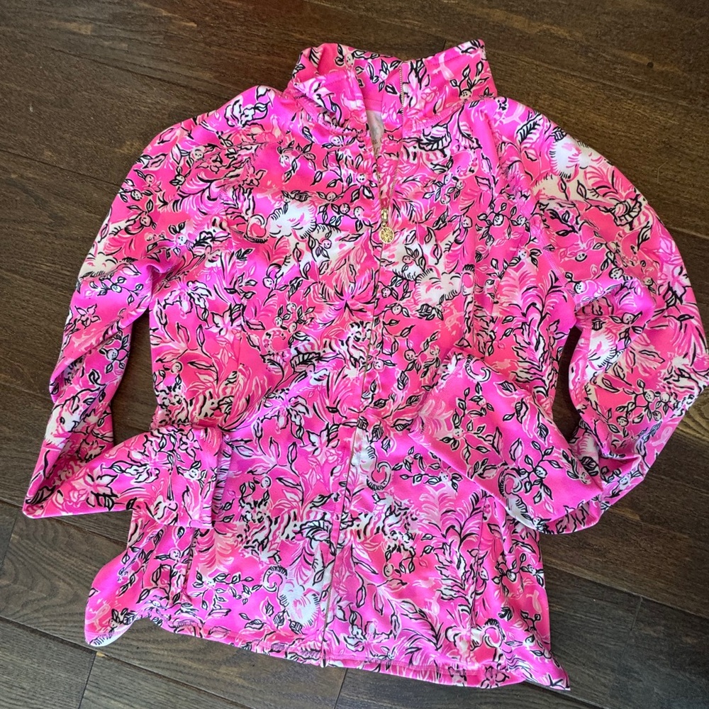 Lilly Pulitzer Sz Large UPF 50+ Lux Serena Jacket in Purposefully Pink